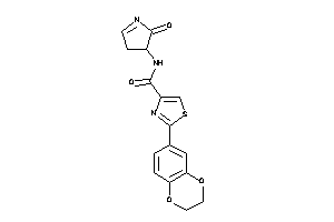 Image of 2-(2,3-dihydro-1,4-benzodioxin-6-yl)-N-(2-keto-1-pyrrolin-3-yl)thiazole-4-carboxamide