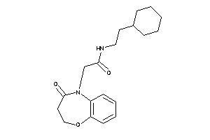 Image of N-(2-cyclohexylethyl)-2-(4-keto-2,3-dihydro-1,5-benzoxazepin-5-yl)acetamide