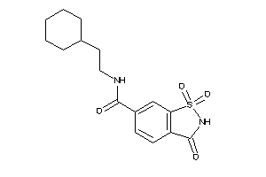 Image of N-(2-cyclohexylethyl)-1,1,3-triketo-1,2-benzothiazole-6-carboxamide