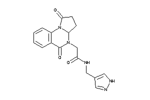 Image of 2-(1,5-diketo-3,3a-dihydro-2H-pyrrolo[1,2-a]quinazolin-4-yl)-N-(1H-pyrazol-4-ylmethyl)acetamide