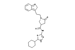 Image of N-(2-cyclohexyl-2,3-dihydro-1,3,4-thiadiazol-5-yl)-1-[2-(2H-indol-3-yl)ethyl]-5-keto-pyrrolidine-3-carboxamide