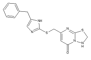 7-[[(5-benzyl-1H-imidazol-2-yl)thio]methyl]-2,3-dihydro-[1,3,4]thiadiazolo[3,2-a]pyrimidin-5-one