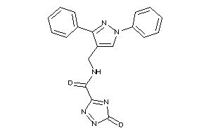 Image of N-[(1,3-diphenylpyrazol-4-yl)methyl]-5-keto-1,2,4-triazole-3-carboxamide