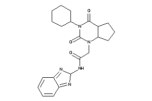 Image of N-(2H-benzimidazol-2-yl)-2-(3-cyclohexyl-2,4-diketo-5,6,7,7a-tetrahydro-4aH-cyclopenta[d]pyrimidin-1-yl)acetamide