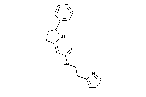 N-[2-(1H-imidazol-4-yl)ethyl]-2-(2-phenylthiazolidin-4-ylidene)acetamide