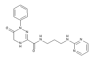 Image of 6-keto-1-phenyl-N-[3-(2-pyrimidylamino)propyl]-4,5-dihydro-1,2,4-triazine-3-carboxamide