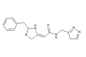 Image of 2-(2-benzylthiazolidin-4-ylidene)-N-(4H-pyrazol-3-ylmethyl)acetamide