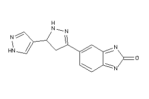 5-[5-(1H-pyrazol-4-yl)-2-pyrazolin-3-yl]benzimidazol-2-one