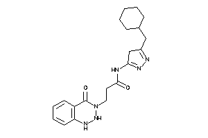 Image of N-[5-(cyclohexylmethyl)-4H-pyrazol-3-yl]-3-(4-keto-1,2-dihydro-1,2,3-benzotriazin-3-yl)propionamide
