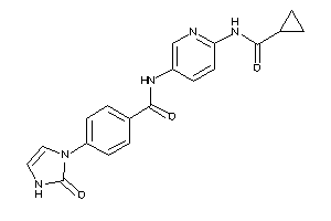 Image of N-[6-(cyclopropanecarbonylamino)-3-pyridyl]-4-(2-keto-4-imidazolin-1-yl)benzamide