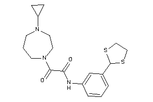 Image of 2-(4-cyclopropyl-1,4-diazepan-1-yl)-N-[3-(1,3-dithiolan-2-yl)phenyl]-2-keto-acetamide