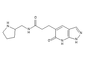 Image of 3-(6-keto-1,7-dihydropyrazolo[3,4-b]pyridin-5-yl)-N-(pyrrolidin-2-ylmethyl)propionamide