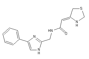 Image of N-[(4-phenyl-1H-imidazol-2-yl)methyl]-2-thiazolidin-4-ylidene-acetamide