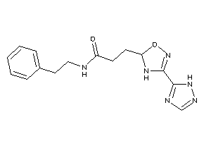 Image of N-phenethyl-3-[3-(1H-1,2,4-triazol-5-yl)-4,5-dihydro-1,2,4-oxadiazol-5-yl]propionamide