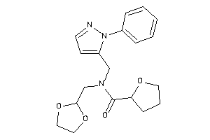 Image of N-(1,3-dioxolan-2-ylmethyl)-N-[(2-phenylpyrazol-3-yl)methyl]tetrahydrofuran-2-carboxamide
