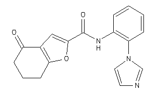 Image of N-(2-imidazol-1-ylphenyl)-4-keto-6,7-dihydro-5H-benzofuran-2-carboxamide