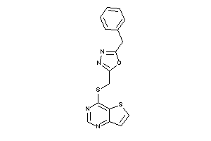 2-benzyl-5-[(thieno[3,2-d]pyrimidin-4-ylthio)methyl]-1,3,4-oxadiazole