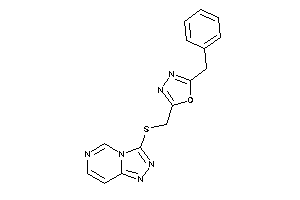Image of 2-benzyl-5-[([1,2,4]triazolo[3,4-f]pyrimidin-3-ylthio)methyl]-1,3,4-oxadiazole