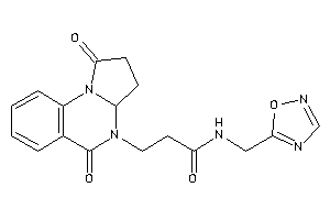 Image of 3-(1,5-diketo-3,3a-dihydro-2H-pyrrolo[1,2-a]quinazolin-4-yl)-N-(1,2,4-oxadiazol-5-ylmethyl)propionamide