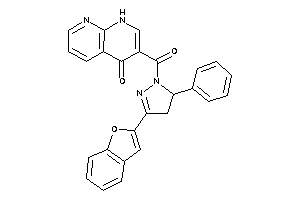 3-[3-(benzofuran-2-yl)-5-phenyl-2-pyrazoline-1-carbonyl]-1H-1,8-naphthyridin-4-one