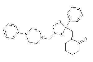 1-[[2-phenyl-4-[(4-phenylpiperazino)methyl]-1,3-dioxolan-2-yl]methyl]-2-piperidone