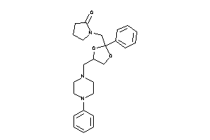 1-[[2-phenyl-4-[(4-phenylpiperazino)methyl]-1,3-dioxolan-2-yl]methyl]-2-pyrrolidone