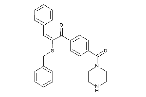 Image of 2-(benzylthio)-3-phenyl-1-[4-(piperazine-1-carbonyl)phenyl]prop-2-en-1-one