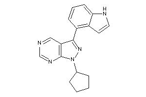 1-cyclopentyl-3-(1H-indol-4-yl)pyrazolo[3,4-d]pyrimidine