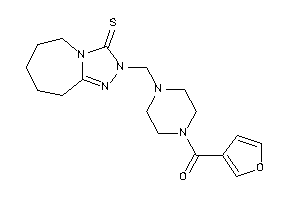 Image of 3-furyl-[4-[(3-thioxo-6,7,8,9-tetrahydro-5H-[1,2,4]triazolo[4,3-a]azepin-2-yl)methyl]piperazino]methanone
