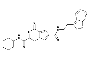 Image of N'-cyclohexyl-N-[2-(2H-indol-3-yl)ethyl]-4-keto-6,7-dihydro-5H-pyrazolo[1,5-a]pyrazine-2,6-dicarboxamide