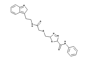 5-[[[2-[2-(2H-indol-3-yl)ethylamino]-2-keto-ethyl]thio]methyl]-N-phenyl-2,5-dihydro-1,3,4-thiadiazole-2-carboxamide