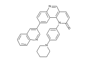 Image of 1-(4-piperidinophenyl)-9-(3-quinolyl)benzo[h][1,6]naphthyridin-2-one