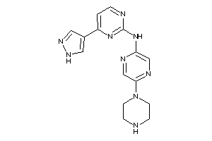 Image of (5-piperazinopyrazin-2-yl)-[4-(1H-pyrazol-4-yl)pyrimidin-2-yl]amine