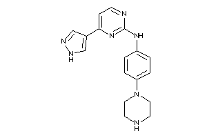 Image of (4-piperazinophenyl)-[4-(1H-pyrazol-4-yl)pyrimidin-2-yl]amine