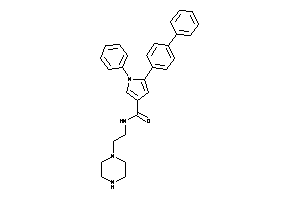 1-phenyl-5-(4-phenylphenyl)-N-(2-piperazinoethyl)pyrrole-3-carboxamide