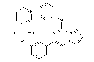 N-[3-(8-anilinoimidazo[1,2-a]pyrazin-6-yl)phenyl]pyridine-3-sulfonamide