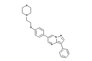 Image of 4-[2-[4-(3-phenylpyrazolo[1,5-a]pyrimidin-6-yl)phenoxy]ethyl]morpholine