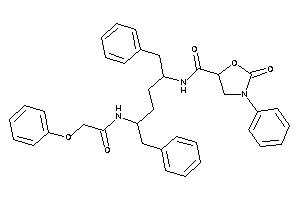 Image of N-[1-benzyl-4-[(2-phenoxyacetyl)amino]-5-phenyl-pentyl]-2-keto-3-phenyl-oxazolidine-5-carboxamide