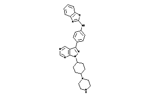 Image of 1,3-benzoxazol-2-yl-[4-[1-(4-piperazinocyclohexyl)pyrazolo[3,4-d]pyrimidin-3-yl]phenyl]amine