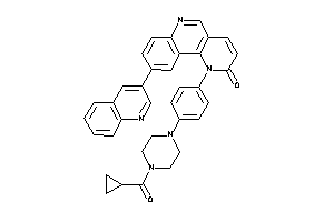 Image of 1-[4-[4-(cyclopropanecarbonyl)piperazino]phenyl]-9-(3-quinolyl)benzo[h][1,6]naphthyridin-2-one