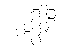 Image of 1-(4-piperazinophenyl)-9-(3-quinolyl)-3,4-dihydropyrimido[5,4-c]quinolin-2-one
