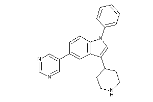 1-phenyl-3-(4-piperidyl)-5-(5-pyrimidyl)indole