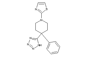 Image of 2-[4-phenyl-4-(1H-tetrazol-5-yl)piperidino]thiazole