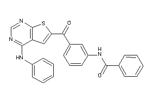 N-[3-(4-anilinothieno[2,3-d]pyrimidine-6-carbonyl)phenyl]benzamide