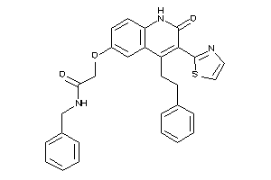 N-benzyl-2-[(2-keto-4-phenethyl-3-thiazol-2-yl-1H-quinolin-6-yl)oxy]acetamide
