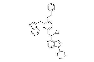 2-[[2-[cyclopropyl-(9-tetrahydropyran-2-ylpurin-6-yl)amino]acetyl]amino]-3-(1H-indol-3-yl)propionic Acid Benzyl Ester