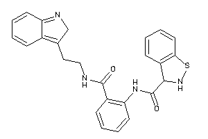 Image of N-[2-[2-(2H-indol-3-yl)ethylcarbamoyl]phenyl]-2,3-dihydro-1,2-benzothiazole-3-carboxamide