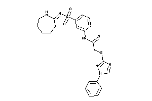 N-[3-(azepan-2-ylideneamino)sulfonylphenyl]-2-[(1-phenyl-1,2,4-triazol-3-yl)thio]acetamide