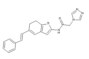 N-(5-styryl-6,7-dihydrobenzothiophen-2-yl)-2-(1,2,4-triazol-4-yl)acetamide
