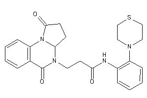 3-(1,5-diketo-3,3a-dihydro-2H-pyrrolo[1,2-a]quinazolin-4-yl)-N-(2-thiomorpholinophenyl)propionamide